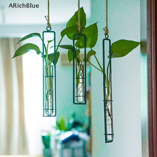 Arichblue แจกันดอกไม้ แบบแขวนผนัง แจกันดอกไม้เหล็ก แจกันแก้วไฮโดรโปนิกส์ กระถางต้นไม้ใส หวังว่าคุณจะสนุก