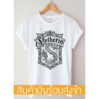 เสื้อยืดสีขาวเสื้อยืดผู้ชาย T-shirt slytherinS-4XL