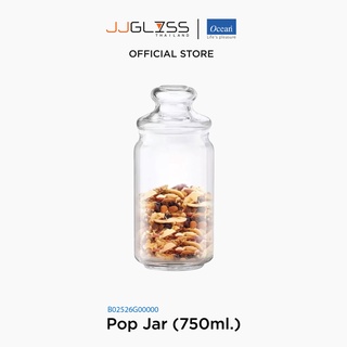 JJGLASS - (Ocean) B02526G0000 Pop jar glass lid - ขวดโหลป๊อปจา ขวดโหลป๊อปจากลาส ขวดโอเชี่ยนกลาส Pop jar Ocean Glass B02526G0000 Pop jar glass lid Pop jar 750 ml. บรรจุ 6 ใบ