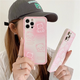 เคสโทรศัพท์มือถือแบบนิ่ม TPU ลายหมีสีชมพู สําหรับ Samsung S10 lite S20 PLUS S20 ultra S20 FE 5G S21 ultra S21 FE S22 PLUS S22 ultra s20plus S20FE S21ultra 21FE S22PLUS S22ultra