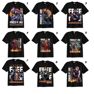 ROUND คอลูกเรือFf เสื้อยืด พิมพ์ลาย Free Fire 3 มิติ สําหรับเด็กผู้ชาย-4XL