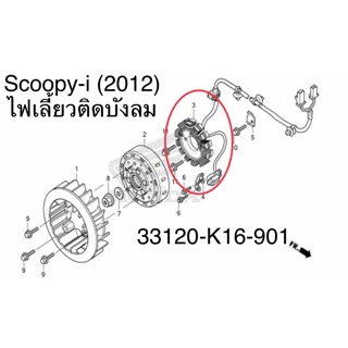 มัดไฟ ฟิวคอย scoopyi 2012 (ไฟเลี้ยวติดบังลม)แท้***ส่งฟรี