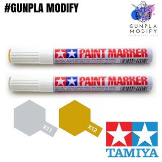 TAMIYA Paint Marker X11 X12 ปากกามาร์คเกอร์ Chrome Silver, Gold Leaf