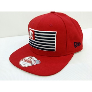 ของแท้ 100% 950 NINE FIFTY MERICA NEY OSFA Cap Hat ใบแดง ด้านหน้า เป็นริ้วธง ปัก NY หมวก US Imported