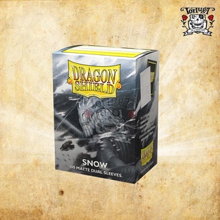 ซองใส่การ์ด Dragon Shield Matte Snow Card Sleeve Premium หลังด้าน 63 x 88 mm 100/box TCG Pokémon MTG สำหรับมืออาชีพ