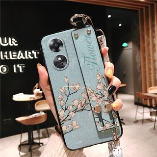 ใหม่ เคสโทรศัพท์มือถือนิ่ม ลายดอกไม้ พร้อมสายคล้อง ปรับได้ แฟชั่น สําหรับ Oppo Reno8T 5G Reno8 T 4G 2023 Oppo RENO 8T 5G