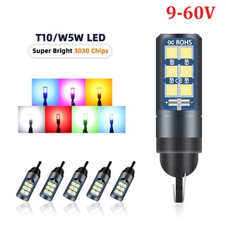 1PCS 8-60V T10 W5W Super Bright ภายในรถอ่าน Dome Light MARKER โคมไฟ 168 194 LED Auto Wedge หลอดไฟที่จอดรถ