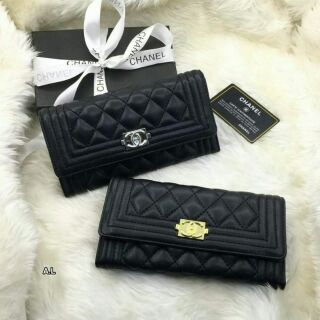 กระเป๋าสตางค์ Chanel อะไหล่สีทอง-เงิน