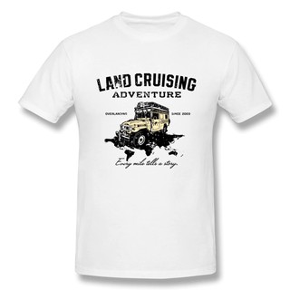 เสื้อยืดแขนสั้นพิมพ์ลายรถยนต์ Land Cruiser