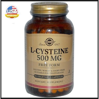 [ของแท้] _Solgar, L-Cysteine, 500 mg, 90 Vegetable Capsules, ช่วยต้านความเสื่อมในเซลล์