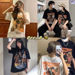 Bee🐝เสื้อยืด แฟชั่น สายวินเทจ Oversize สไตล์เกาหลี Cool Cool เสื้อยืดนิ่ม  แขนสั้นแฟชั่น เนื้อผ้าดี รุ่นT-1700