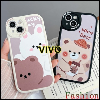 cute bear เคสVIVO S1 V23E S1OE V23 S12 5G Y73 V21E V11i Z5i Y19 Y5S Y55 Y7S Y85 Y12S Y20S Y91C Y93 Y91 เคสVIVO Y95 soft Silicone case Y55 Y7S Y85 Y67 Y66 Y15A Y15S Y50 Y12 Y15 Y17 Y3 U3X