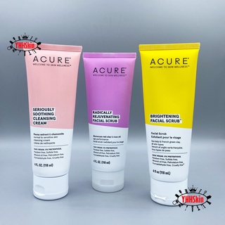 Acure Facial Scrub / Cleansing Cream ผลิตภัณฑ์ทำความสะอาดใบหน้า ขนาด 4oz ( ของแท้ 100% )