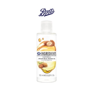 BOOTS INGREDIENTS บู๊ทส์ อินกรีเดียนส์ แฮร์ ซีรั่ม อาร์แกน ออยล์ แอนด์ โจโจบา ออยล์ 150 มล.