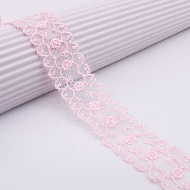 ผ้าโพลีเอสเตอร์ ลูกไม้ ลายดอกไม้ 1 หลา 2.5 ซม. สําหรับเย็บปักถักร้อย DIY - รูปที่ 6