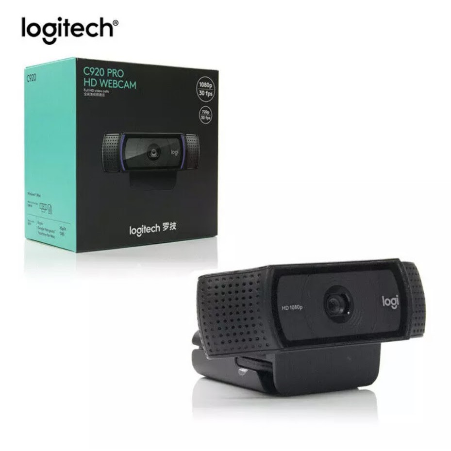 กล้องเว็บแคม100% Original Logitech C920e เว็บแคม HD 1080P ออโต้โฟกัสกล้อง USB HD 1080P พร้อมสเตอริโอเสียง