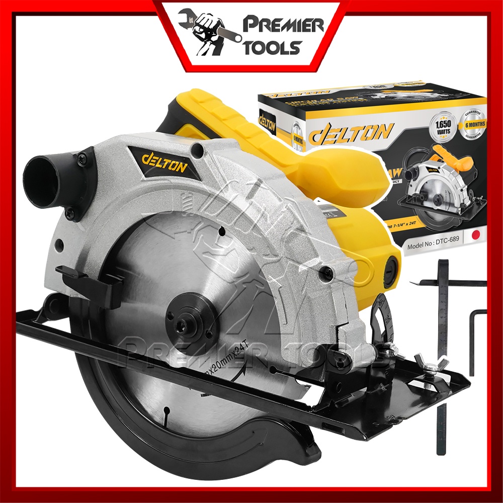 Delton เลื่อยวงเดือน 7 นิ้ว 1,650W รุ่นท๊อป DTC-689 แถมฟรี!! ใบเลื่อยวงเดือน 24 ฟัน