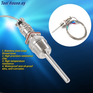 【สินค้าขายดี】Rtd Pt100 เซนเซอร์วัดอุณหภูมิ 1/2" Npt กับ 2 เมตรสายเคเบิ้ล