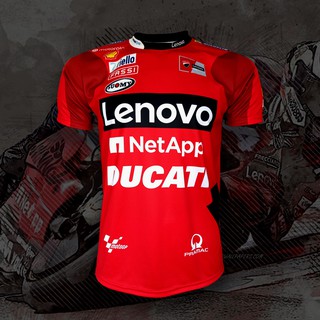 เสื้อยืด คอกลม T-shirt MotoGP เสื้อโมโตจีพี สำหรับแฟนคลับ Ducati Lenovo #MG0016 รุ่น Francesco Bagnaia