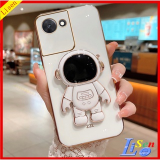 เคส Realme C30s Realme C12 C20 C11 2021 C11 C31 C35 C17 7i C21Y C25Y C15 เคสโทรศัพท์มือถือ ลายนักบินอวกาศ พร้อมขาตั้ง สําหรับ YHY