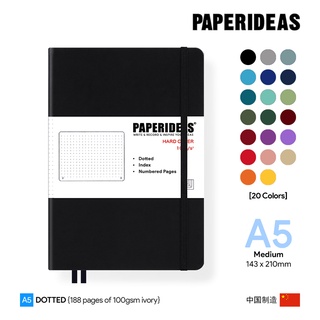 Paperideas A5 Dotted Hardcover Notebook - สมุดโน๊ตเปเปอร์ไอเดีย A5 ปกแข็งลายจุด