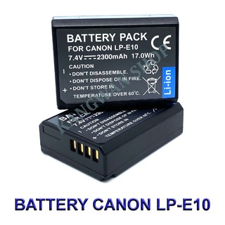 (PACK2) LP-E10 / LPE10 Camera Battery for Canon T3,T5,T6,T7,T100,1100D,1200D,1300D,1500D,2000D,3000D,4000D,Kiss X50,X90