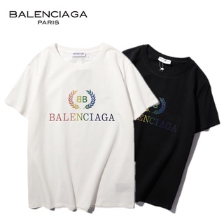 [S-5XL] เสื้อยืดแขนสั้นลําลอง ผ้าฝ้าย พิมพ์ลาย BAL-en-C-iaga เข้ากับทุกการแต่งกาย พลัสไซซ์ สําหรับผู้ชาย และผู้หญิง