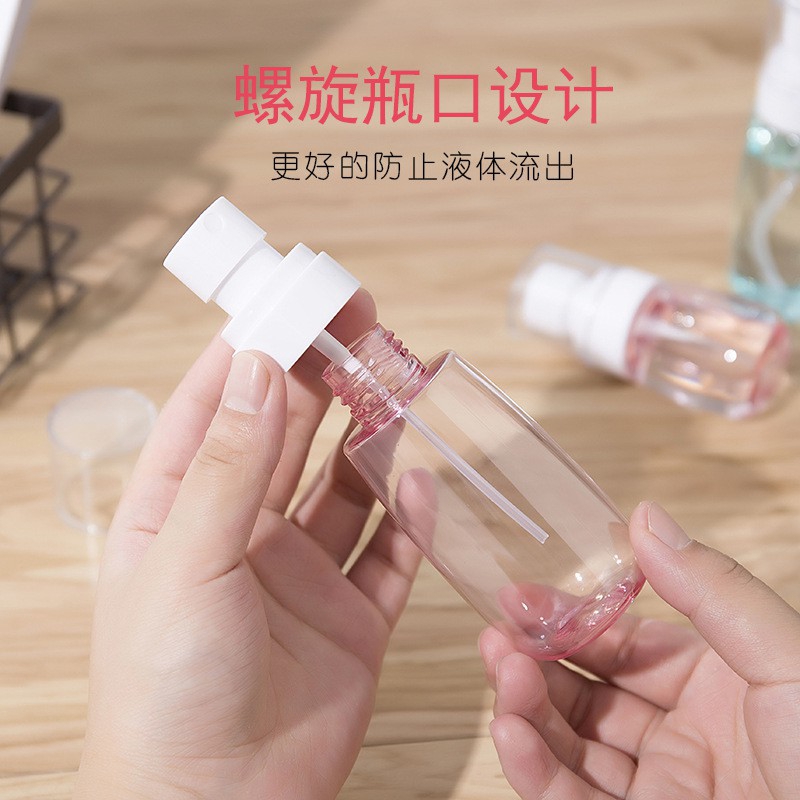 DIY ขวดสเปรย์แอลกอฮอล์โปร่งใสคุณภาพสูงพลาสติก SprayPump ขวด 30ml 60ml 80ml 100ML