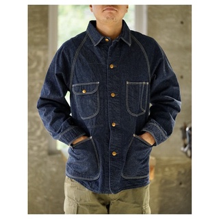 เสื้อแจ๊คเก็ต orSlow DENIM 1950 COVER ALL ONE WASH 03-6140-81