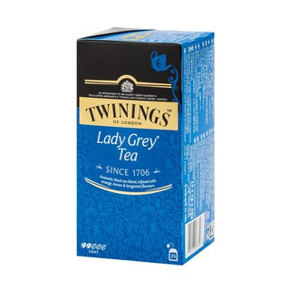 ชาอังกฤษ Lady Grey 2 กรัม (กล่อง25ซอง) ทไวนิงส์ English tea Lady Gray 2 grams (box 25 sachets) Twinings