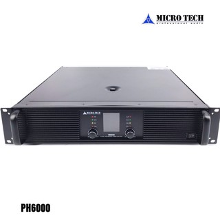 MICRO TECH PH-6000 เพาเวอร์แอมป์ 2CH กำลังขับ 600x2 W สินค้าใหม่แกะกล่อง 100% รับประกันสินค้า 1 ปี