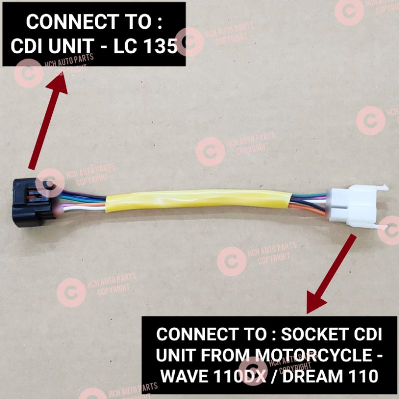 CDI CONVERTER SOCKET - LC 135 > PNP > WAVE 110 DX / EX5 110 / DREAM 110/ DREAM 110/ WAVE ALPHA CX -V