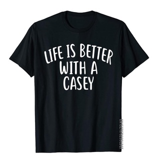 เสื้อยืดผ้าฝ้าย เสื้อยืด ผ้าฝ้าย พิมพ์ลาย Life Is Better With A CASEY เหมาะกับใส่ออกกําลังกาย สําหรับผู้ใหญ่