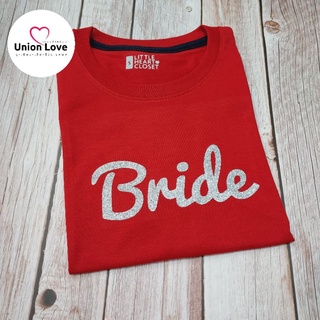 เสื้อคู่พรีเวดดิ้ง สกรีนGroom&amp;Bride C072 ตัวละ