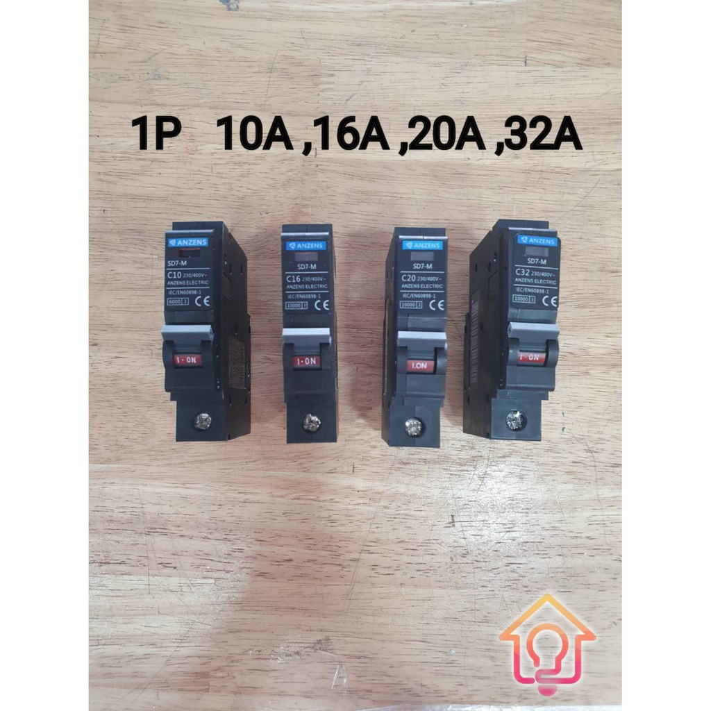 Anzens ลูกเซอร์กิตเบรกเกอร์ 1P 10A ,16A,20A ,32A  แบบเสียบ (Plug On)