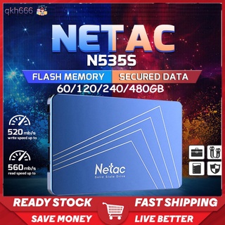 Netac N535S อินเตอร์โน 2.5 นิ้วโซลิดสเตทไดรฟ์ Ssd 60 Gb / 120 Gb / 240 Gb / 480 Gb