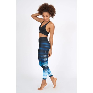 กางเกงโยคะ Dharmabums - Lotus Recycled High Waist Printed Legging - 7/8