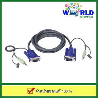 ON-194 : VGA Cable with Audio M/F Connector สายยาว 1.8 เมตร by world shopping