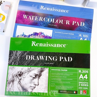 Renaissance เรนาซองส์ สมุดวาดเขียนแบบฉีกได้ รุ่น R 105 / R 205 ขนาด A4