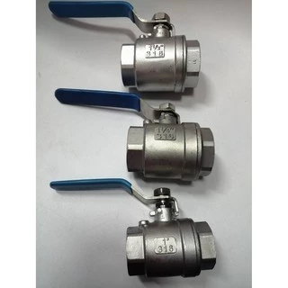 JK ball valve stainless #316 2 PC บอลวาล์วสแตนเลส #316 2 ตอน ขนาด 1" 1.1/4" 1.1/2" 💥💥💥ถูกกว่าบอลวาล์วทองเหลือง💥💥💥