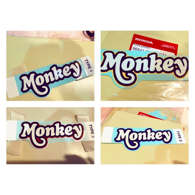 เครื่องหมาย Monkey แท้จากศูนย์ สติกเกอร์ Honda Monkey 125 ***ราคาต่อ 1 ชิ้นค่ะ***