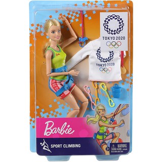 Barbie Olympic Games Tokyo 2020 บาร์บี้โอลิมปิกเกมส์ โตเกียว 2020 นักกีฬาปีนหน้าผา รุ่น GJL75