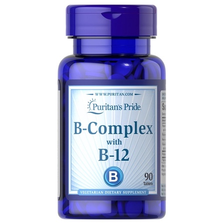 B-Complex And Vitamin B-12 Puritan's Pride 90 Tablets วิตามิน บี
