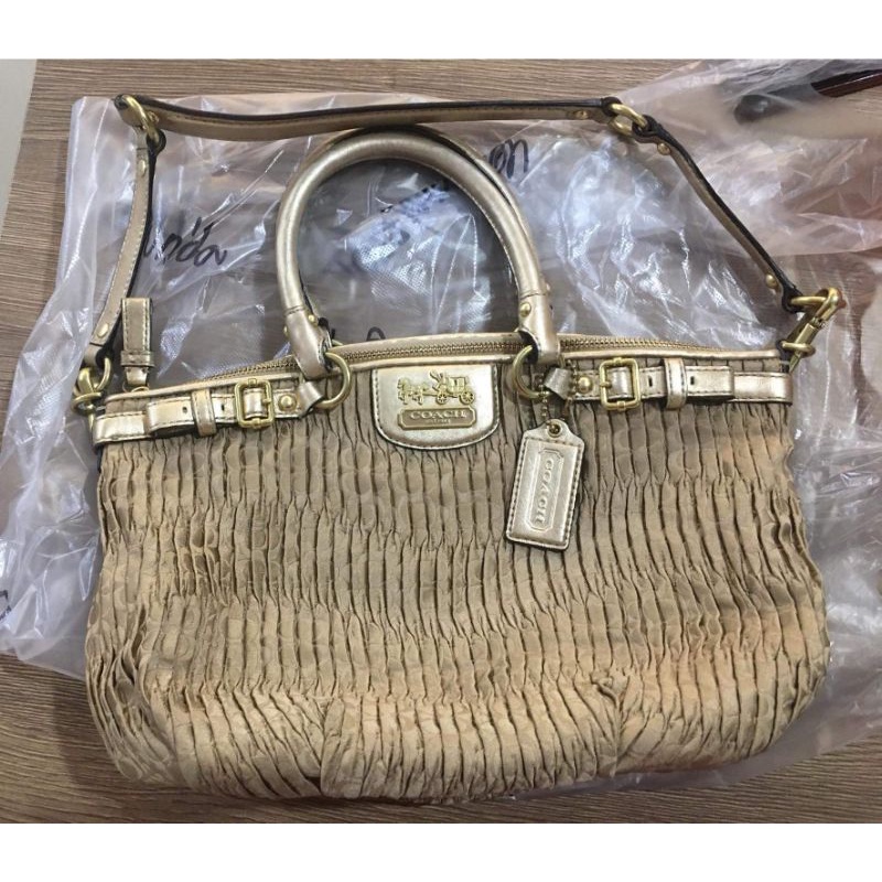 Coach Madison Gathered Signature Sophia Satchel แท้