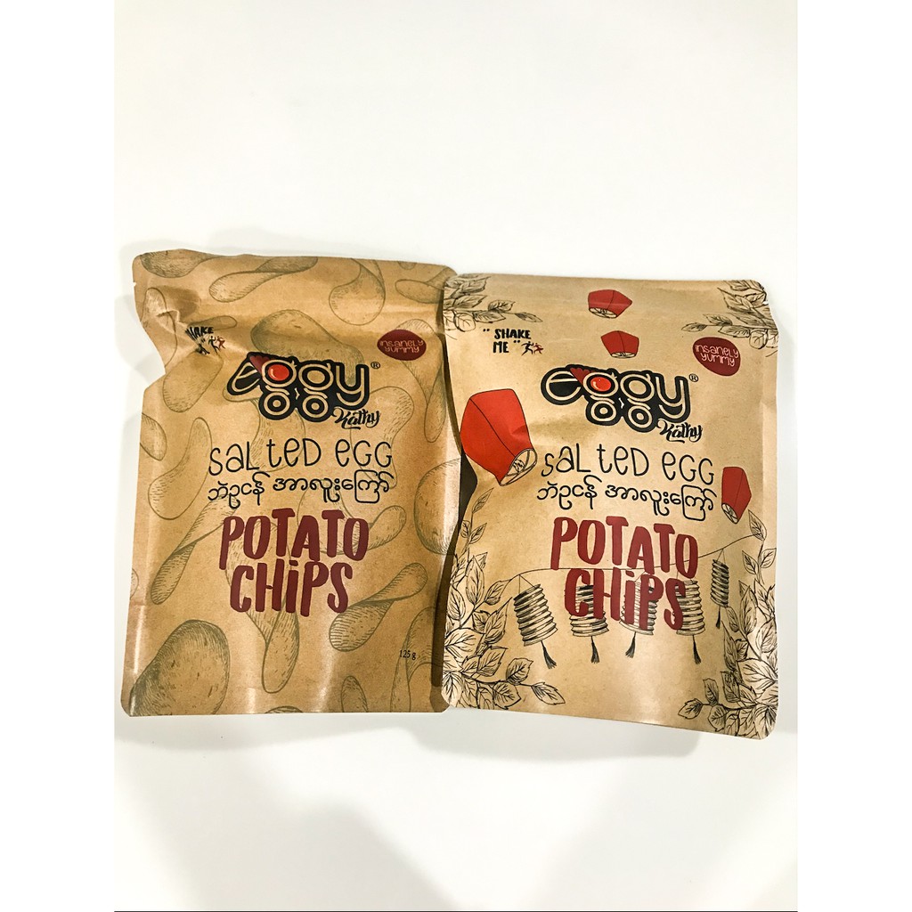 Salted egg potato chips : Eggy Kathy from Myanmar