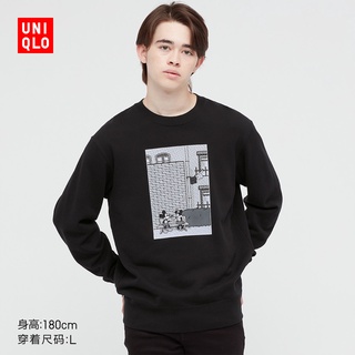 Uniqlo เสื้อกันหนาว แขนยาว ลายมิกกี้เมาส์ สําหรับผู้ชาย ผู้หญิง (Ut) 443555