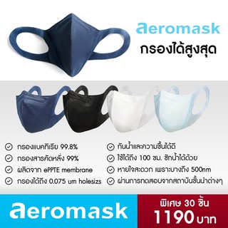 Aero Mask หน้ากากอนามัยกันน้ำ นวัตกรรมEPTFE 5 ชั้น