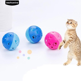 ✨10Pcs บอล Hollow Ball Cat แมวกัดเล่นขยุกขยิก Interactive เล่นของเล่น Bell