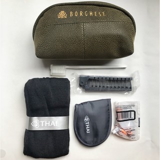 Thai Royal Silk Amenity Kit Business Class Borghese กระเป๋า พร้อมสิ่งของอำนวยความสะดวก