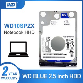 1 TB HDD 2.5" (ฮาร์ดดิสก์โน้ตบุ๊ค) WD BLUE 5400RPM SATA3 (WD10SPZX)  รับประกัน 3 ปี